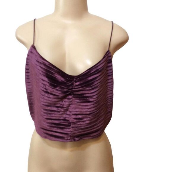 Wild Fable Crop Top Small Eggplant Polyester And Spandex - Picture 1 of 4